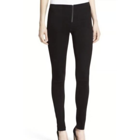alice + olivia Front Zip Black Leggings size 4 - Picture 1 of 10